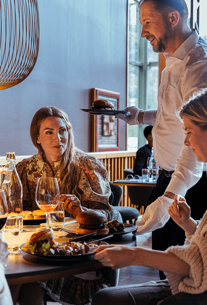 Guests dining at Sarus Tapas Bar & Grill