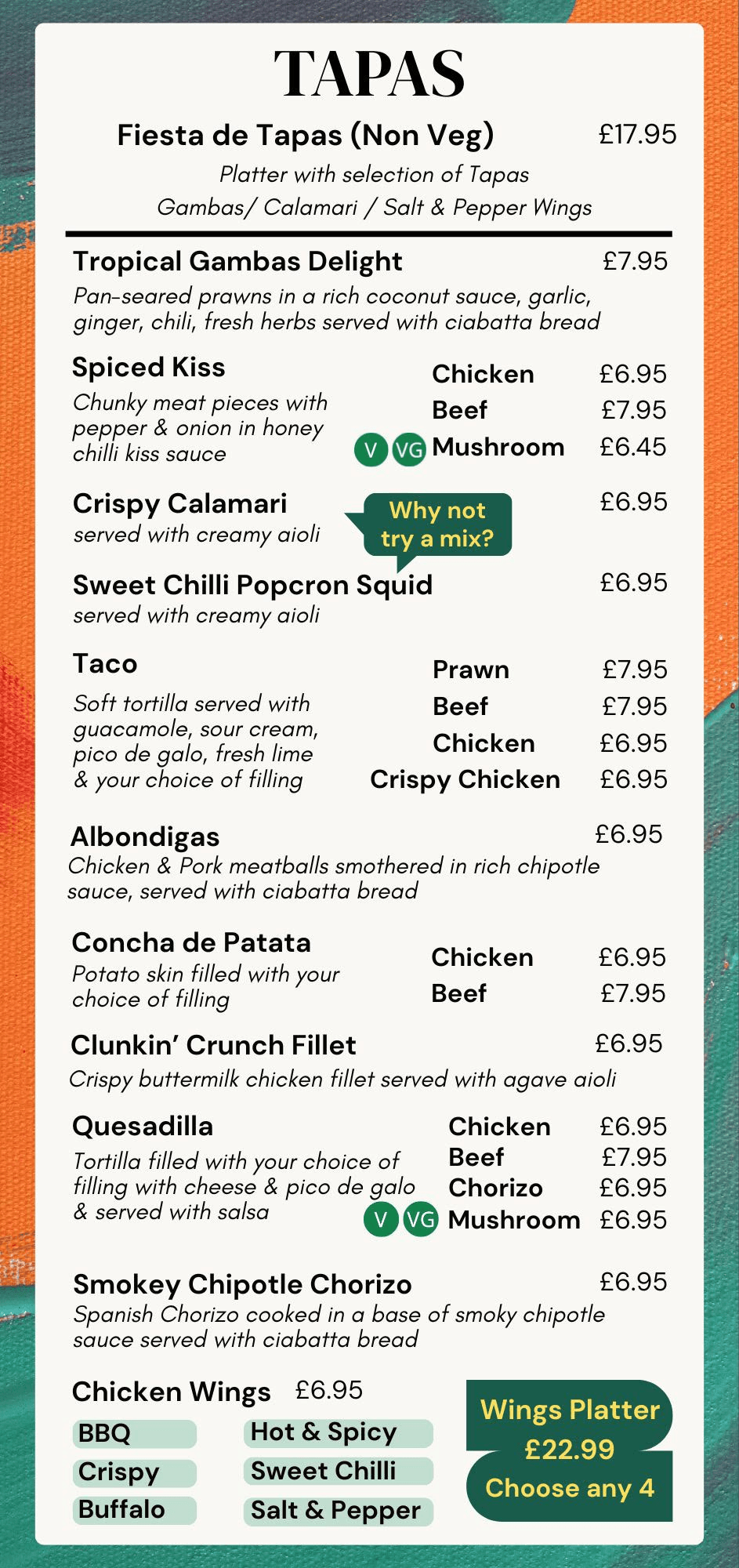Tapas - Non Vegetarian